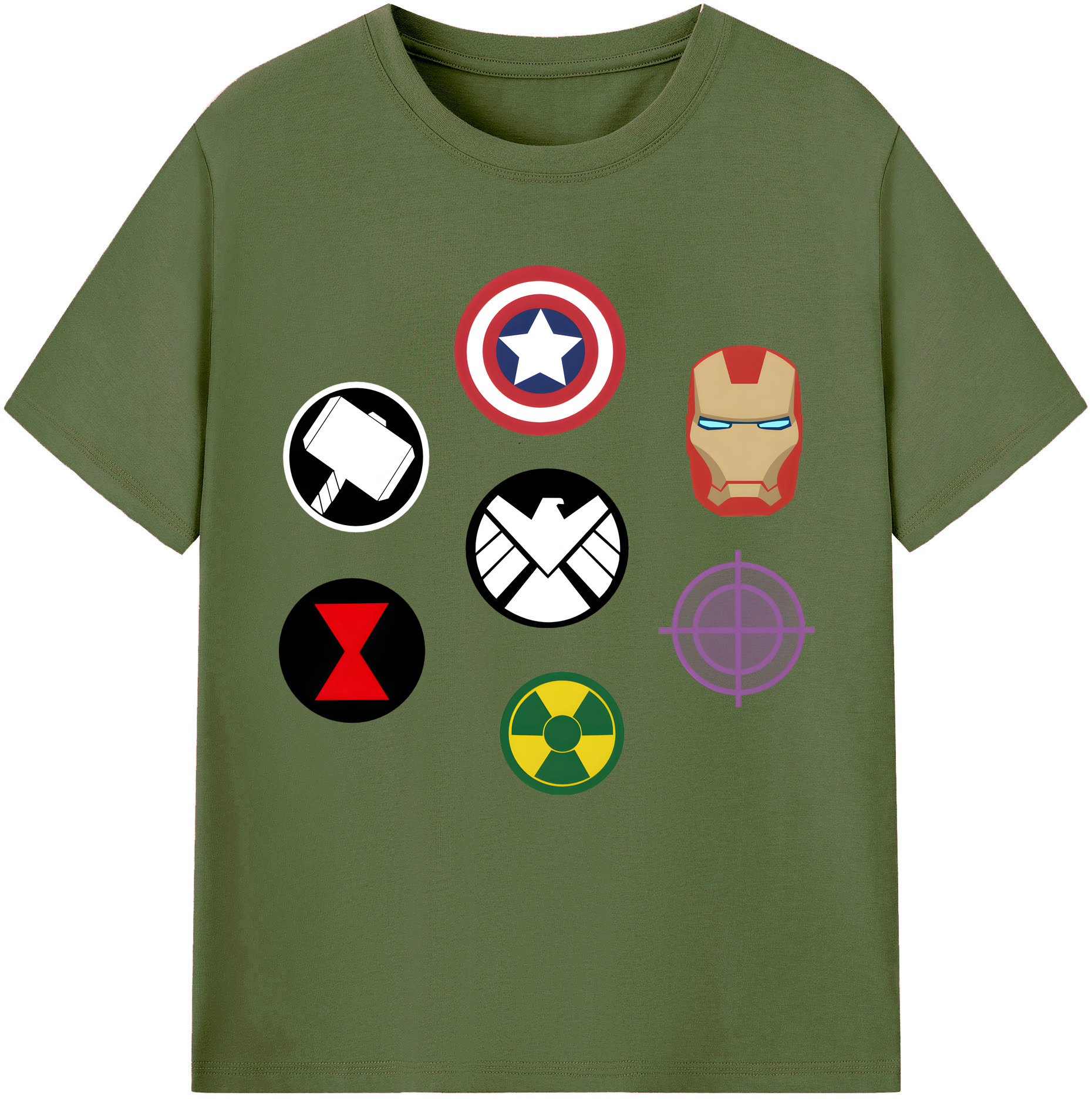 （画像用） アベンジャーズ The Avengers 綿100％半袖Tシャツ（フロントプリント）